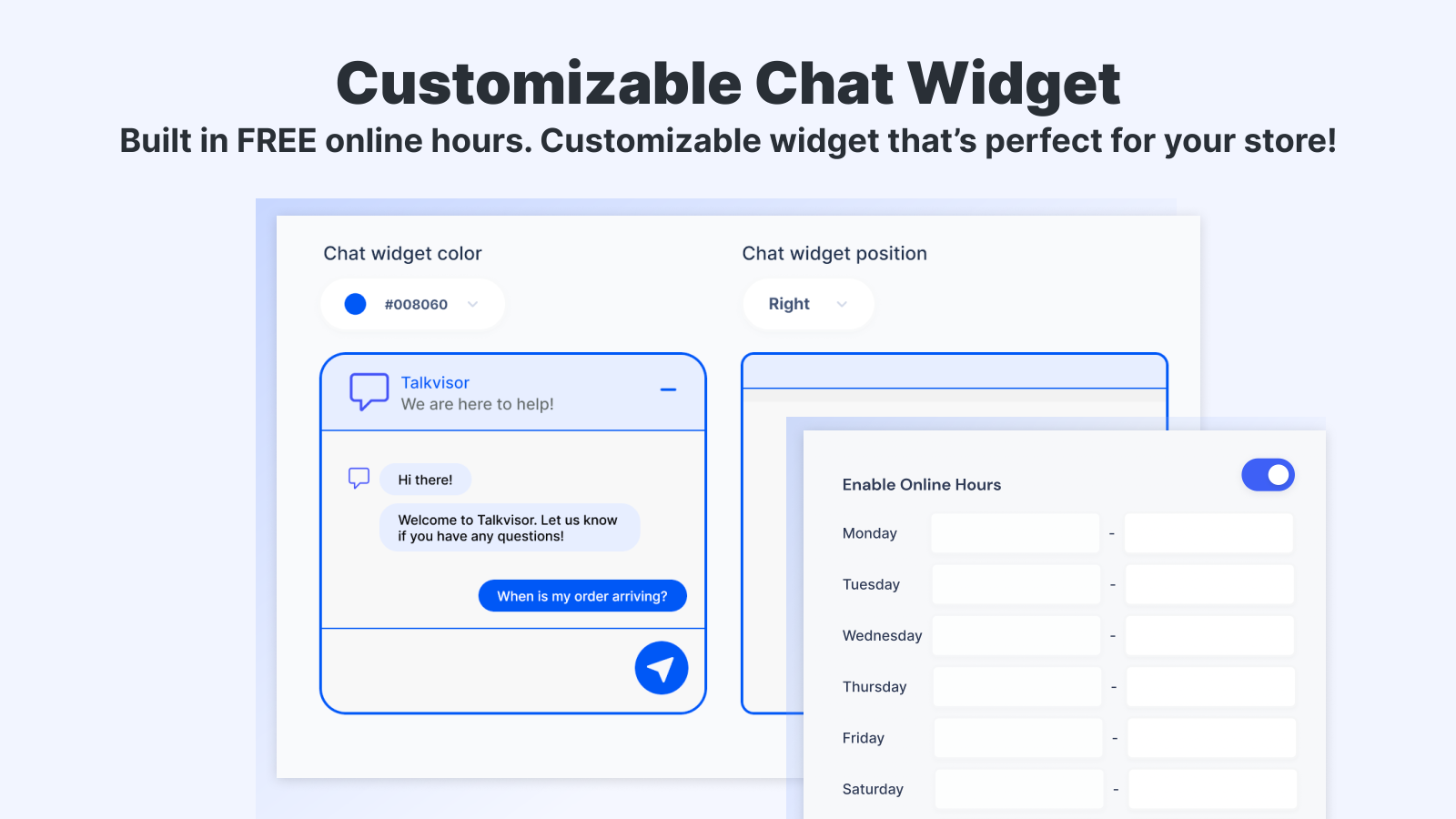 Talkvisor AI Chatbot Live Chat Screenshot