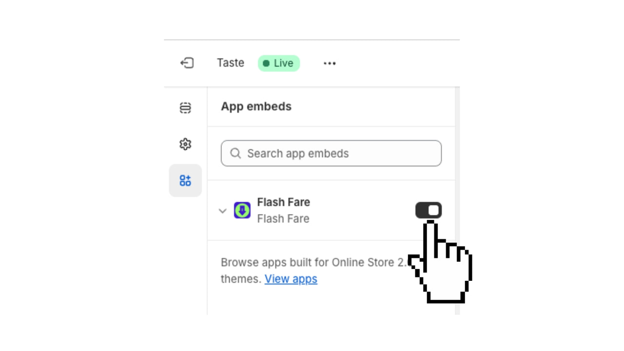 activation from theme customise section in Flash Fare Price Drop