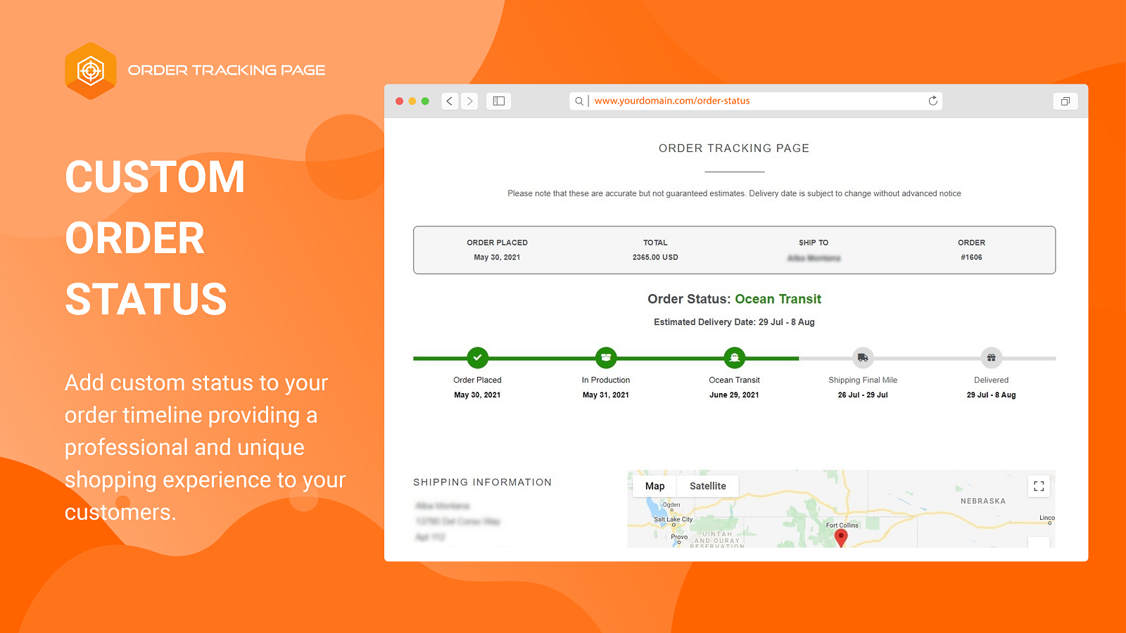 Order tracking. Tracking Page. Track order.