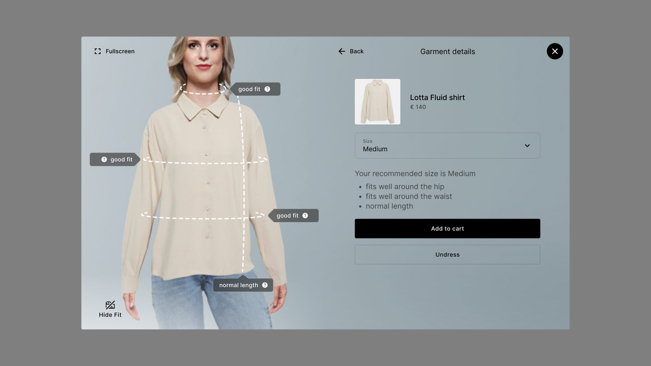 UI/UX Design for Virtual Clothing Try-on