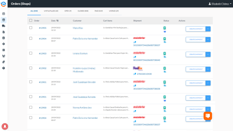 EnvíaYa Multi‑Carrier Shipping Screenshot