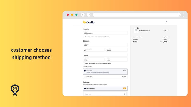 Paczkomat as a shipping method during checkout