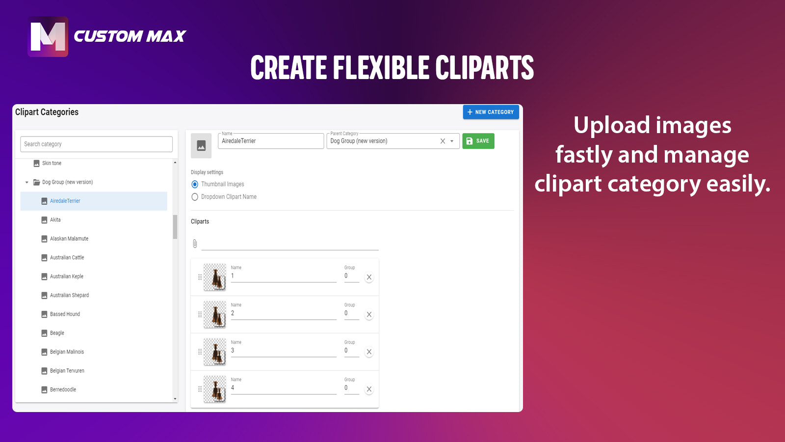 Create flexible cliparts