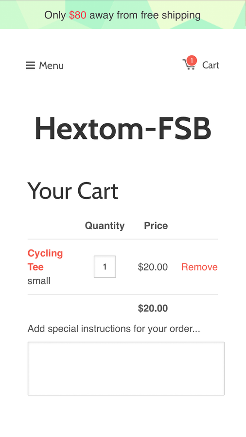 Free Shipping Bar - Hextom Shopify App 免费配送 包邮 销售