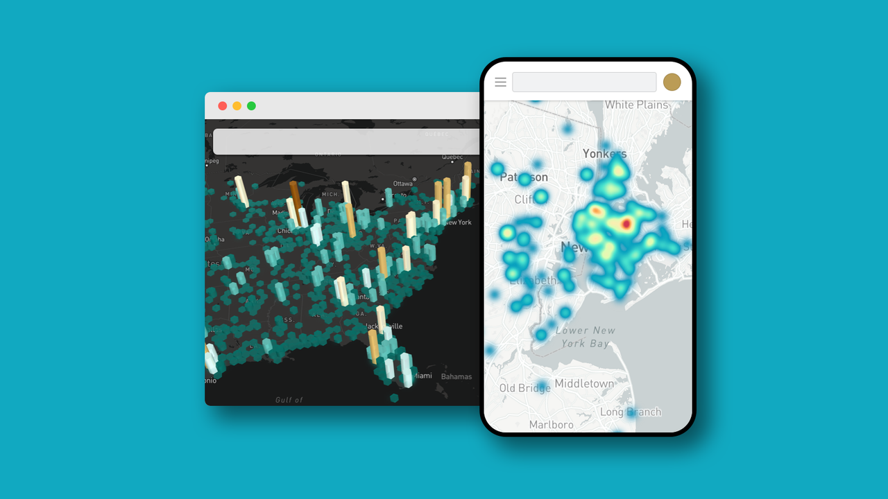 Examples of maps displaying orders with Cartographer