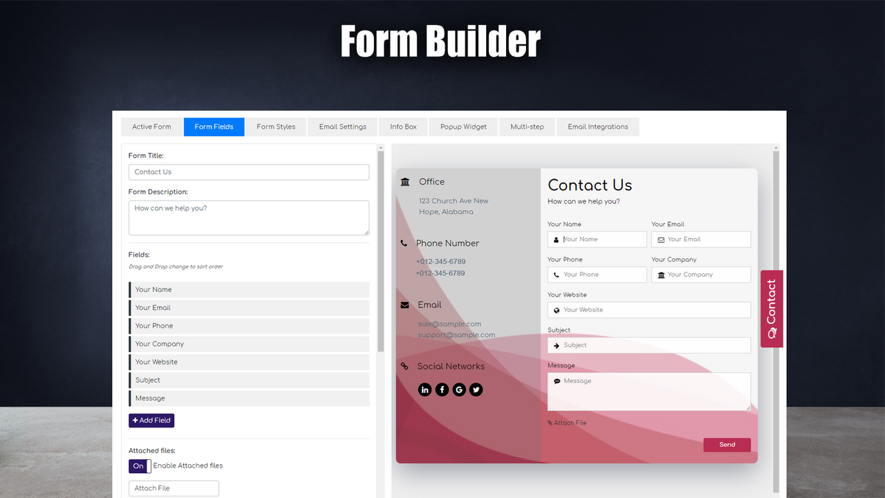 S: Contact Form Builder - Contact Form - Contact Us Form app for Shopify  stores