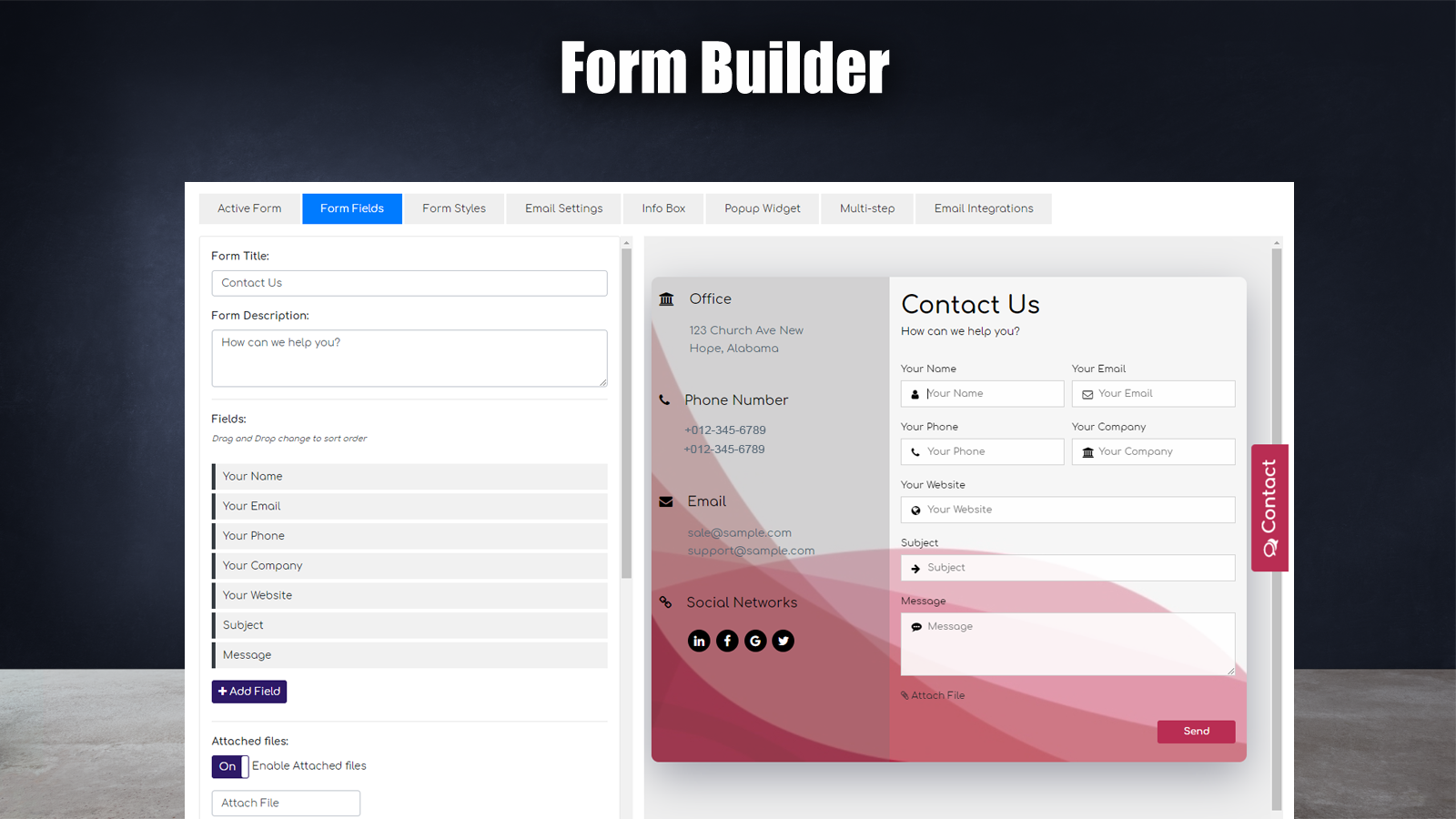 Constructor de Formulario de Contacto 05