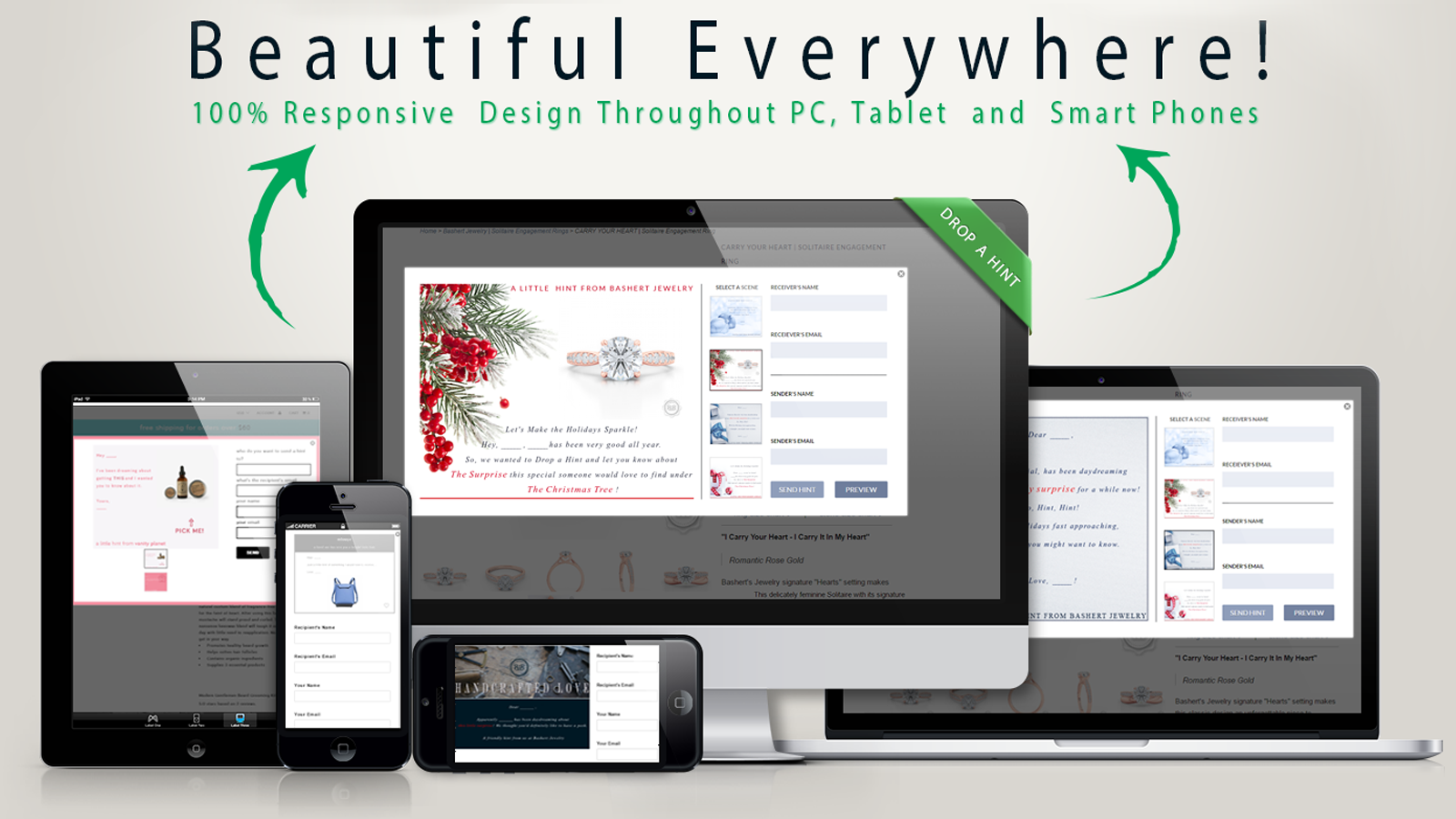 100% Responsive, our app is beautiful everywhere. PC, Tablets or