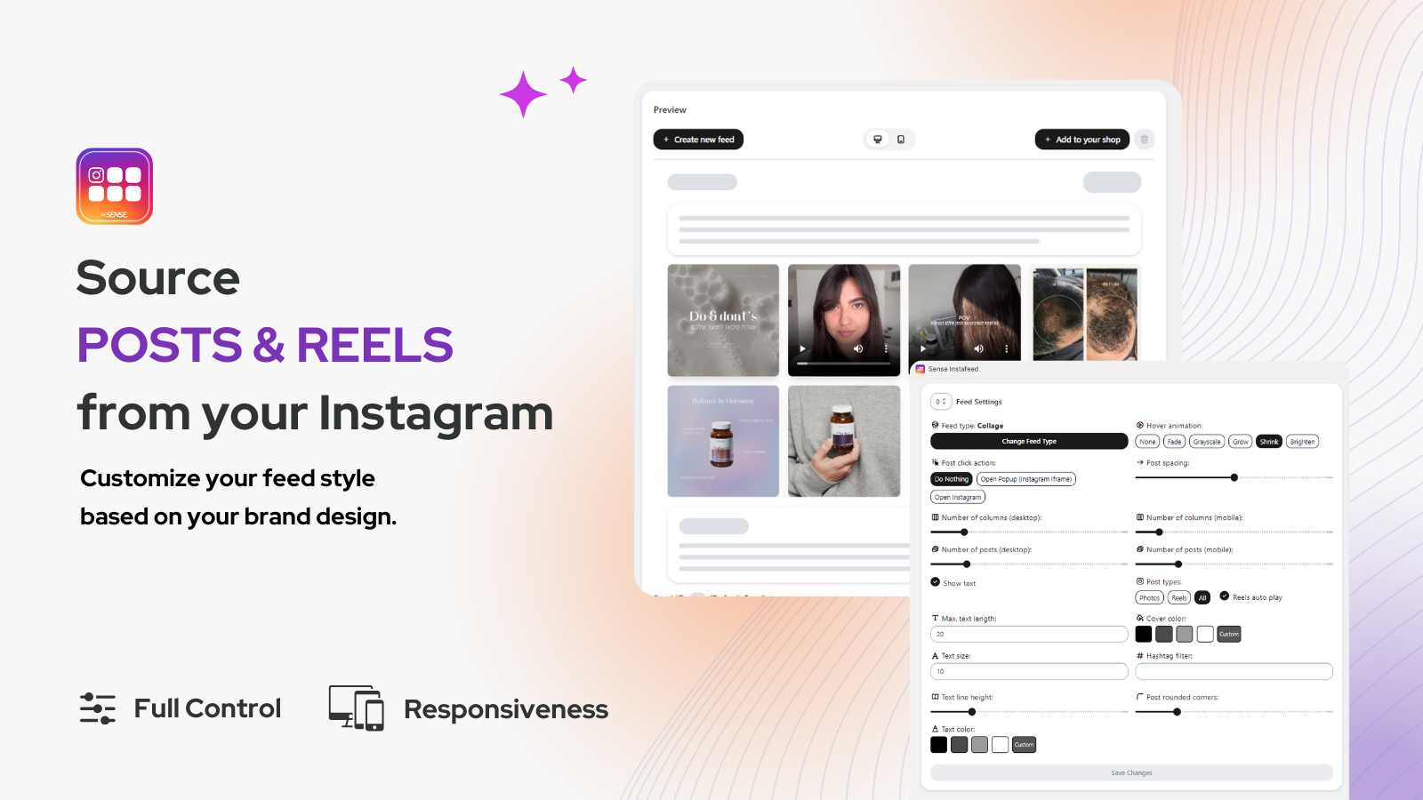 Source Posts & Reels de votre Instagram.