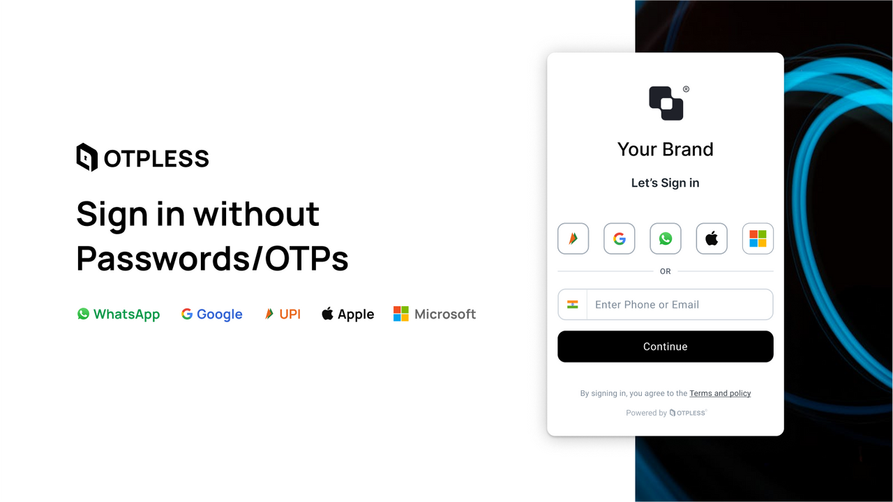 Sign in without Passwords/OTPs