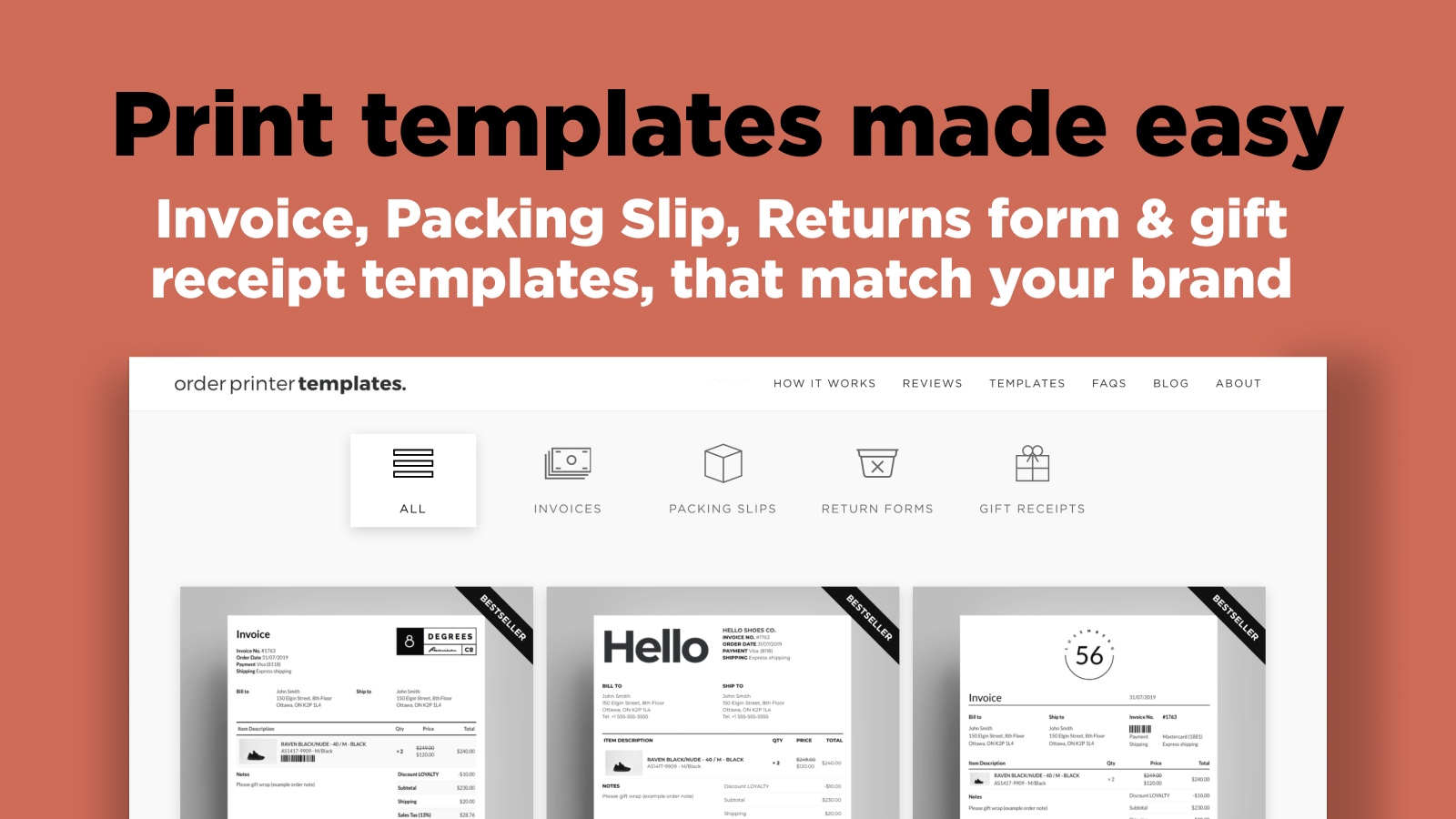 Shopify Order Printer Templates