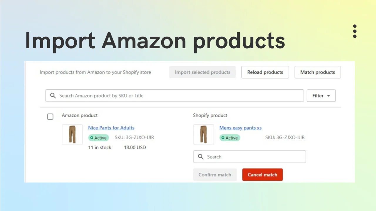 Importer des produits Amazon