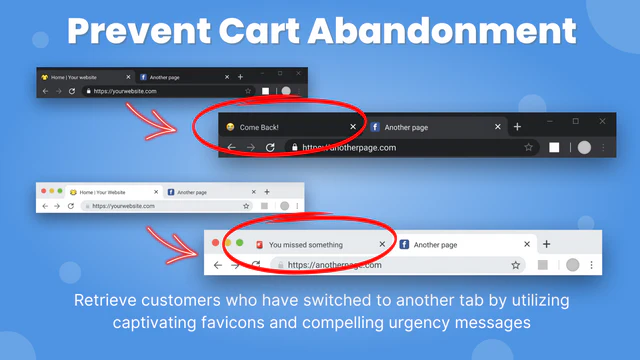 Mega Emoji Tab Animation - Prevent cart abandonment