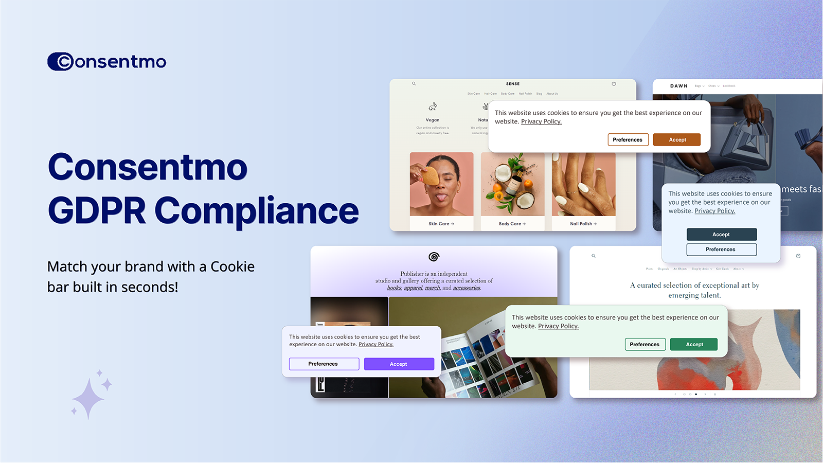 Consentmo app compliance instellingen om te passen bij merkesthetiek.