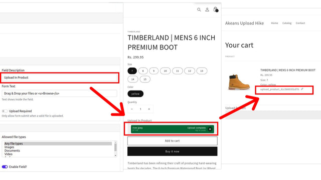 Upload Field in Product