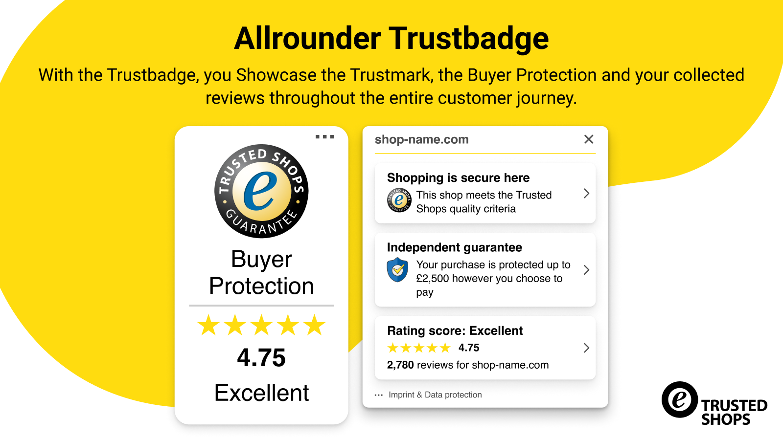 Exiba o Trustmark, Proteção ao Comprador e avaliações