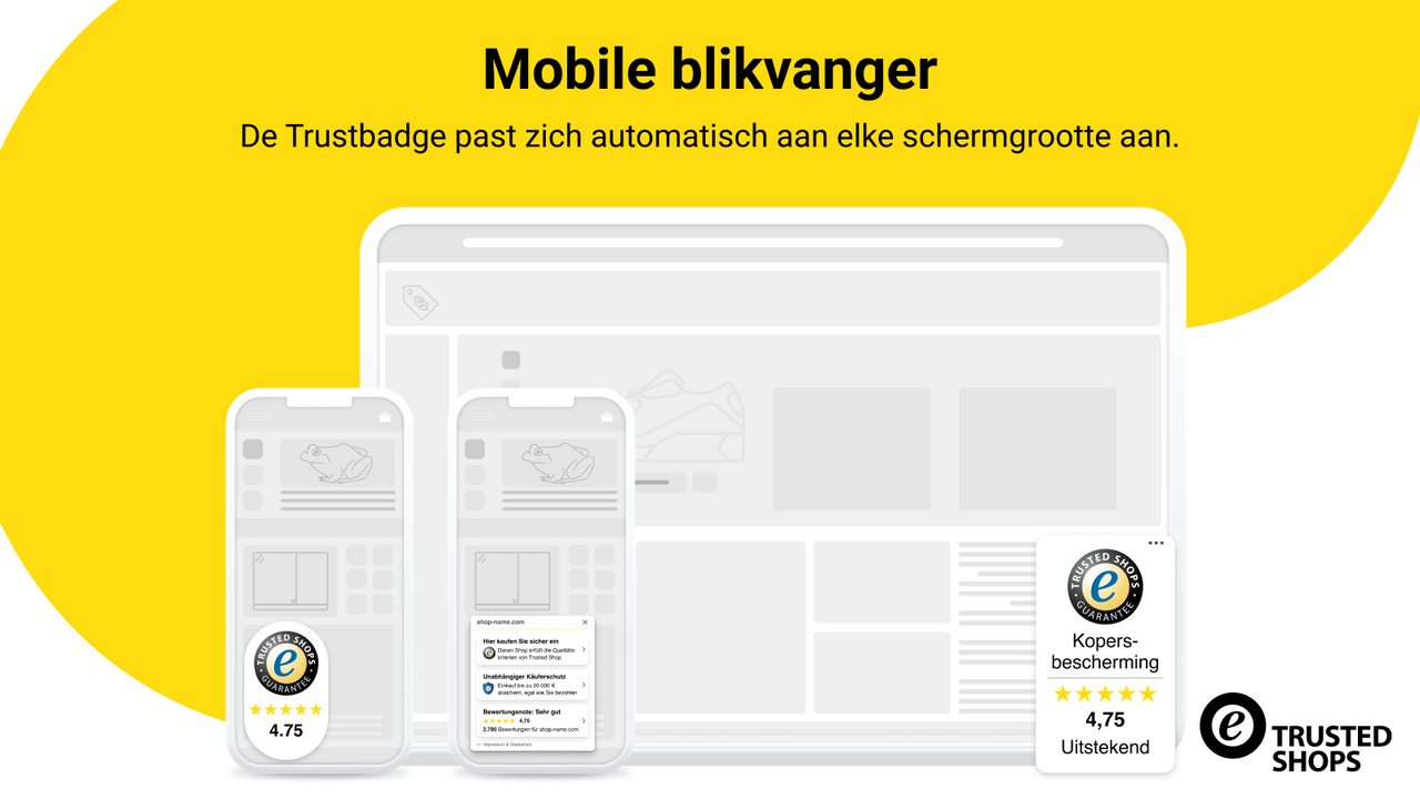 The Trustbadge is also optimised for mobile usage