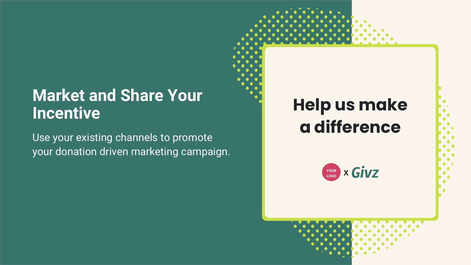 Promociona campañas de marketing de donaciones en tus canales de marca