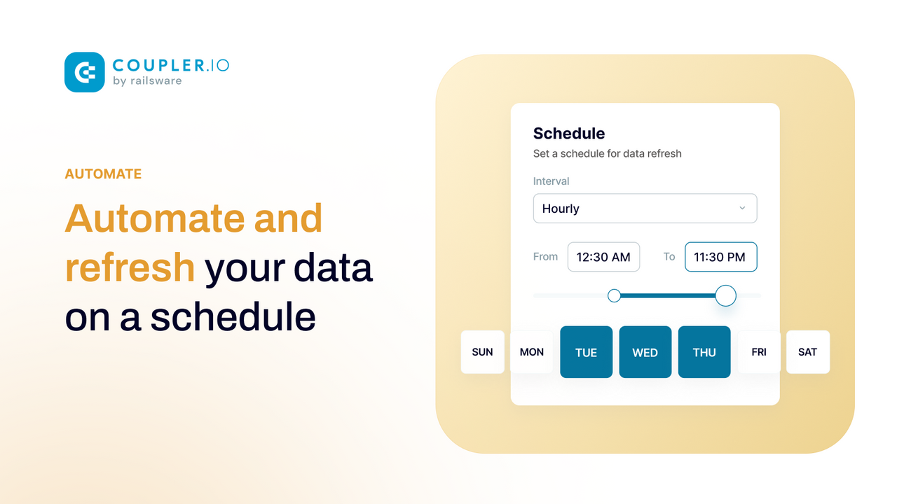 Automatice y actualice sus datos en un horario