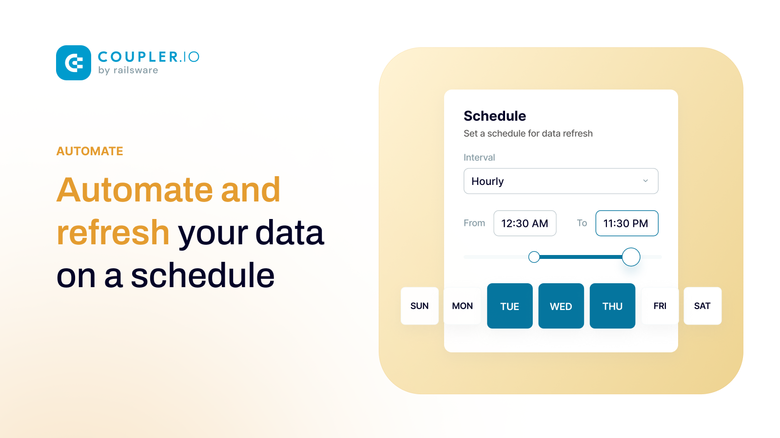 Automate and refresh your data on a schedule