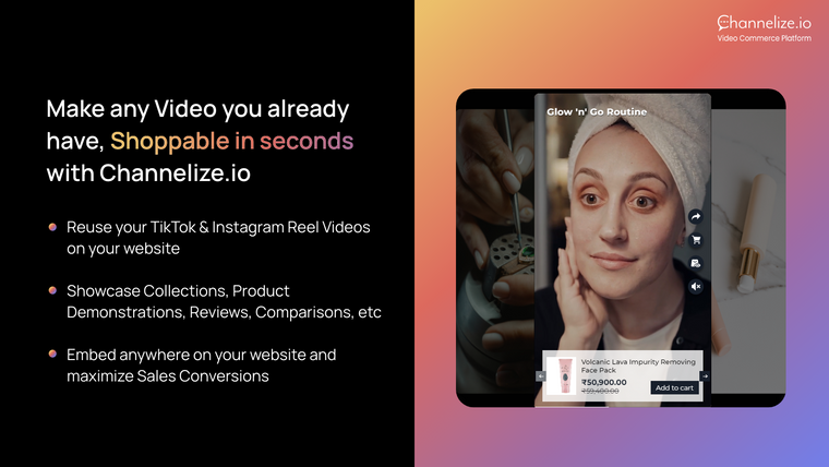 Live & Shoppable Videos: Ch.io Screenshot