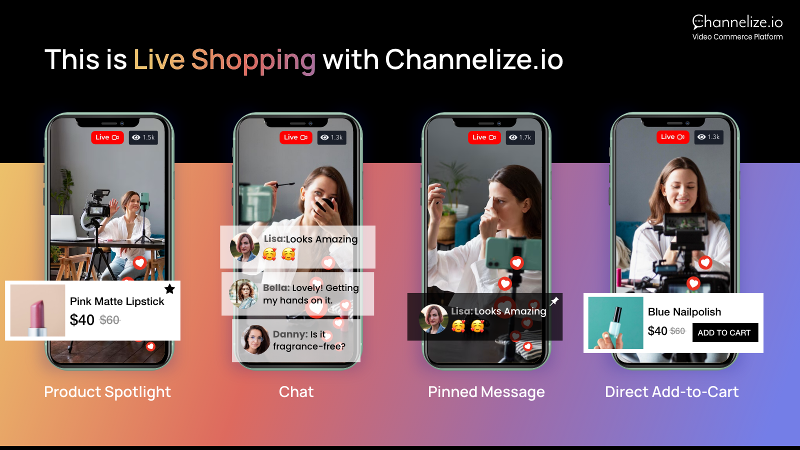 Live & Shoppable Videos: Ch.io Screenshot