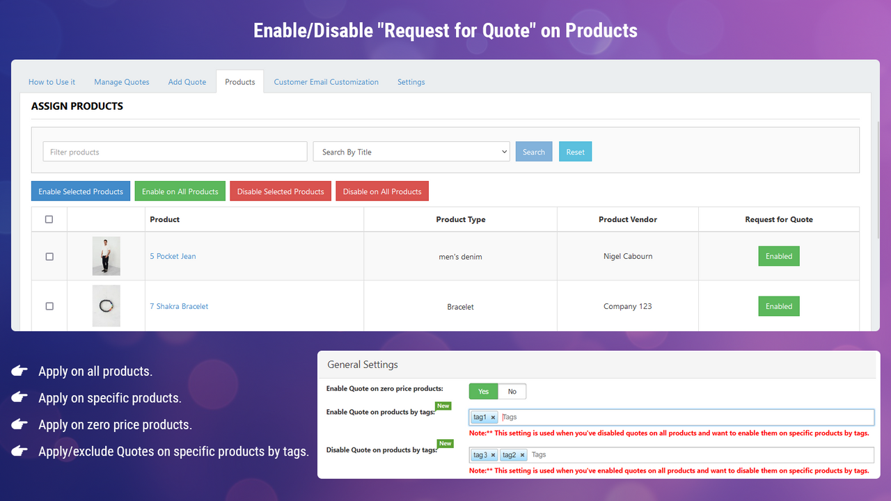 C: Request Quote ‑ Hide Price - Allow customer to request a quote