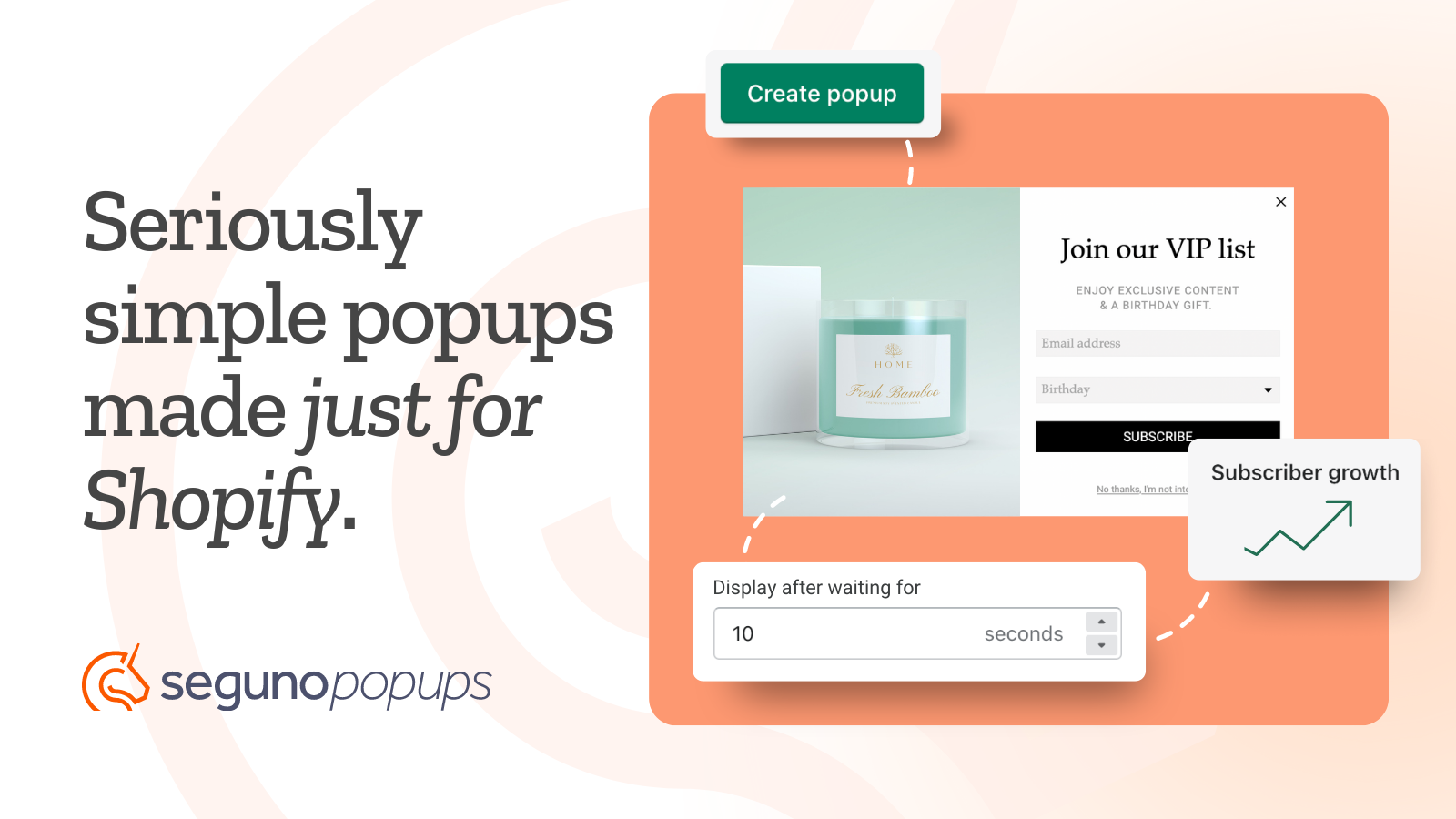 Grow email and SMS lists. Design beautiful popup forms in Canva.