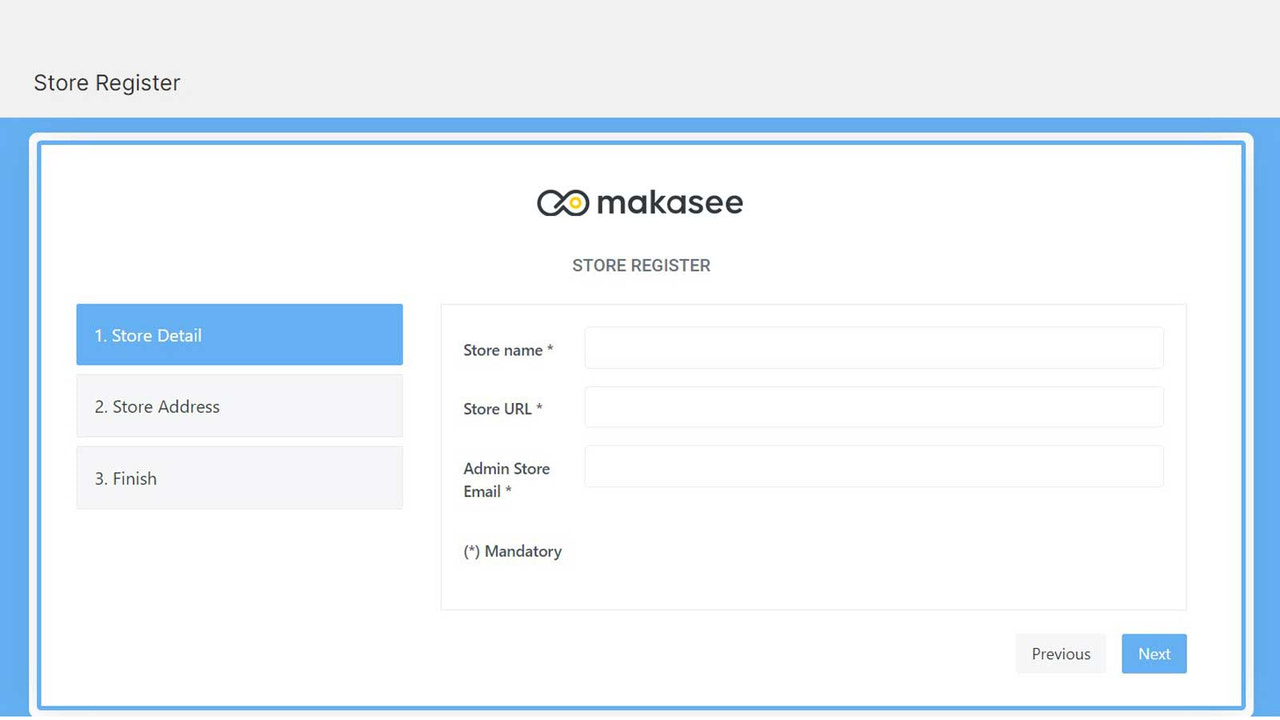 Makasee app - registratie