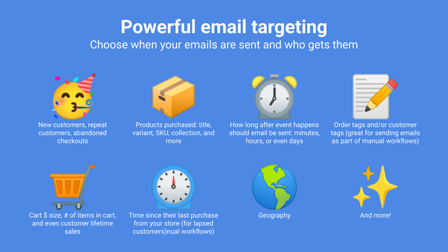 Opções poderosas de direcionamento de email