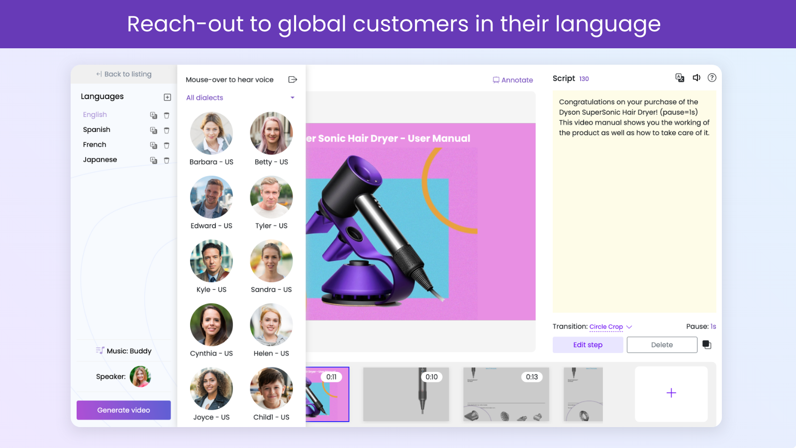 Llega a clientes globales en su idioma