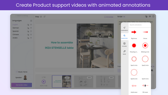 Opret produktsupportvideoer med animerede annotationer