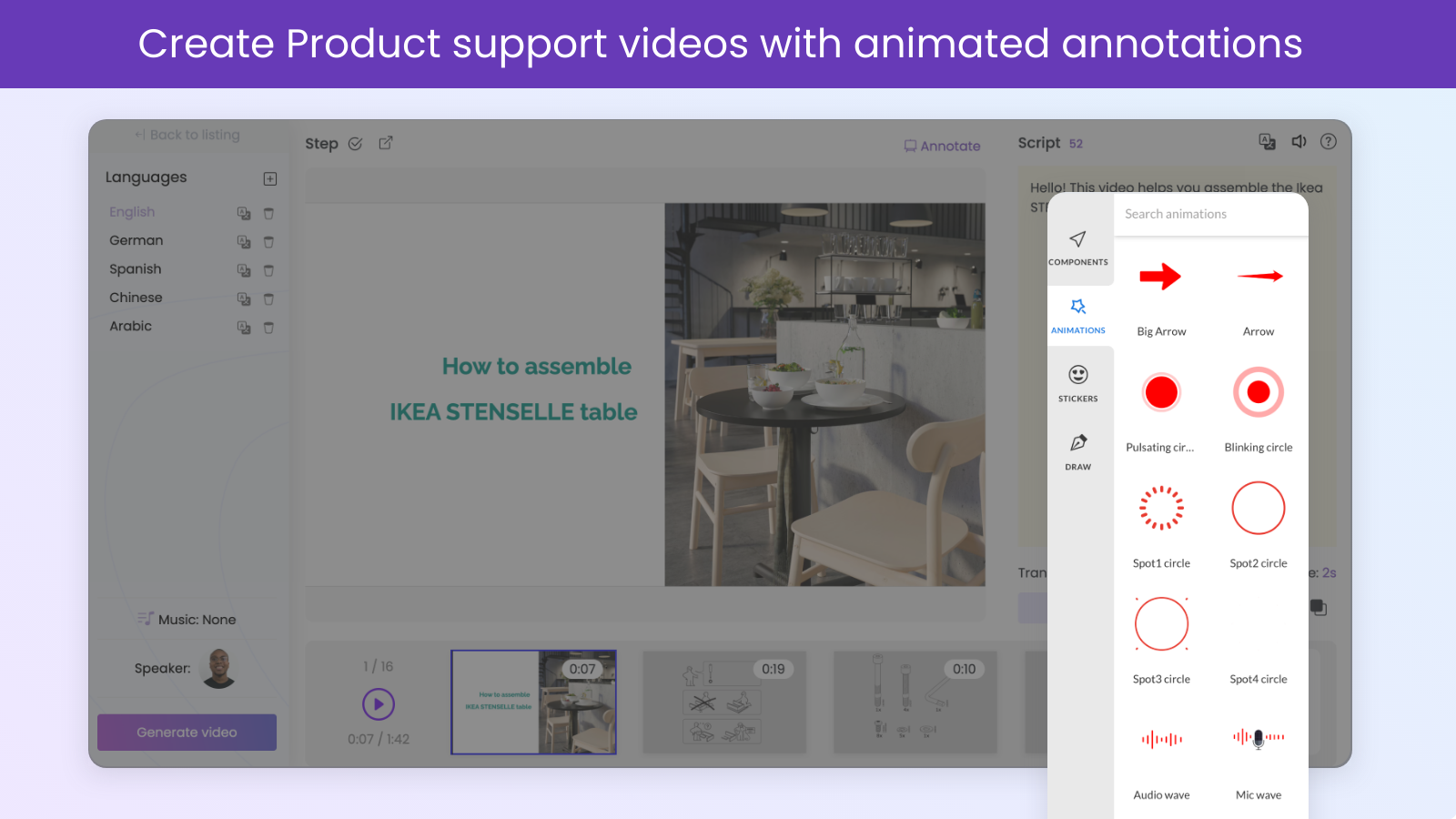 Erstellen Sie Produktsupport-Videos mit animierten Anmerkungen