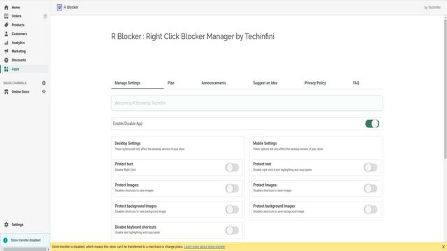 Administrar configuraciones