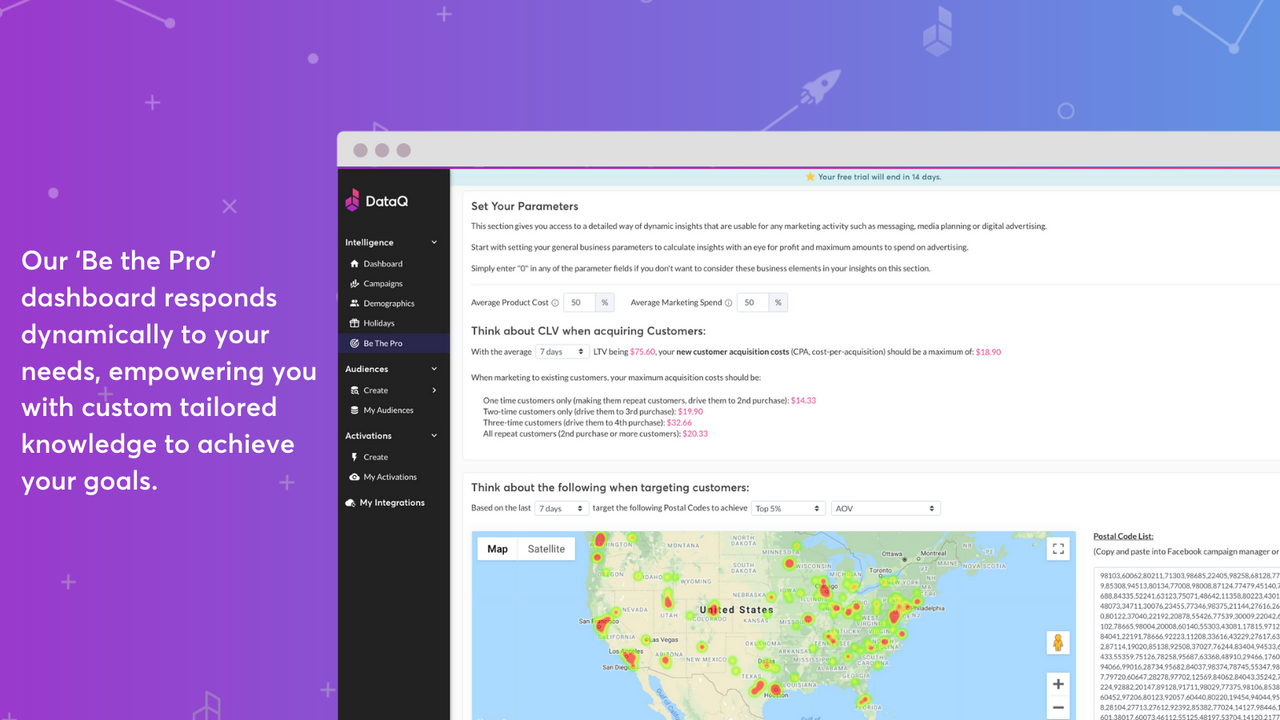 Wees de Pro dynamisch dashboard door DataQ voor Shopify handelaren.