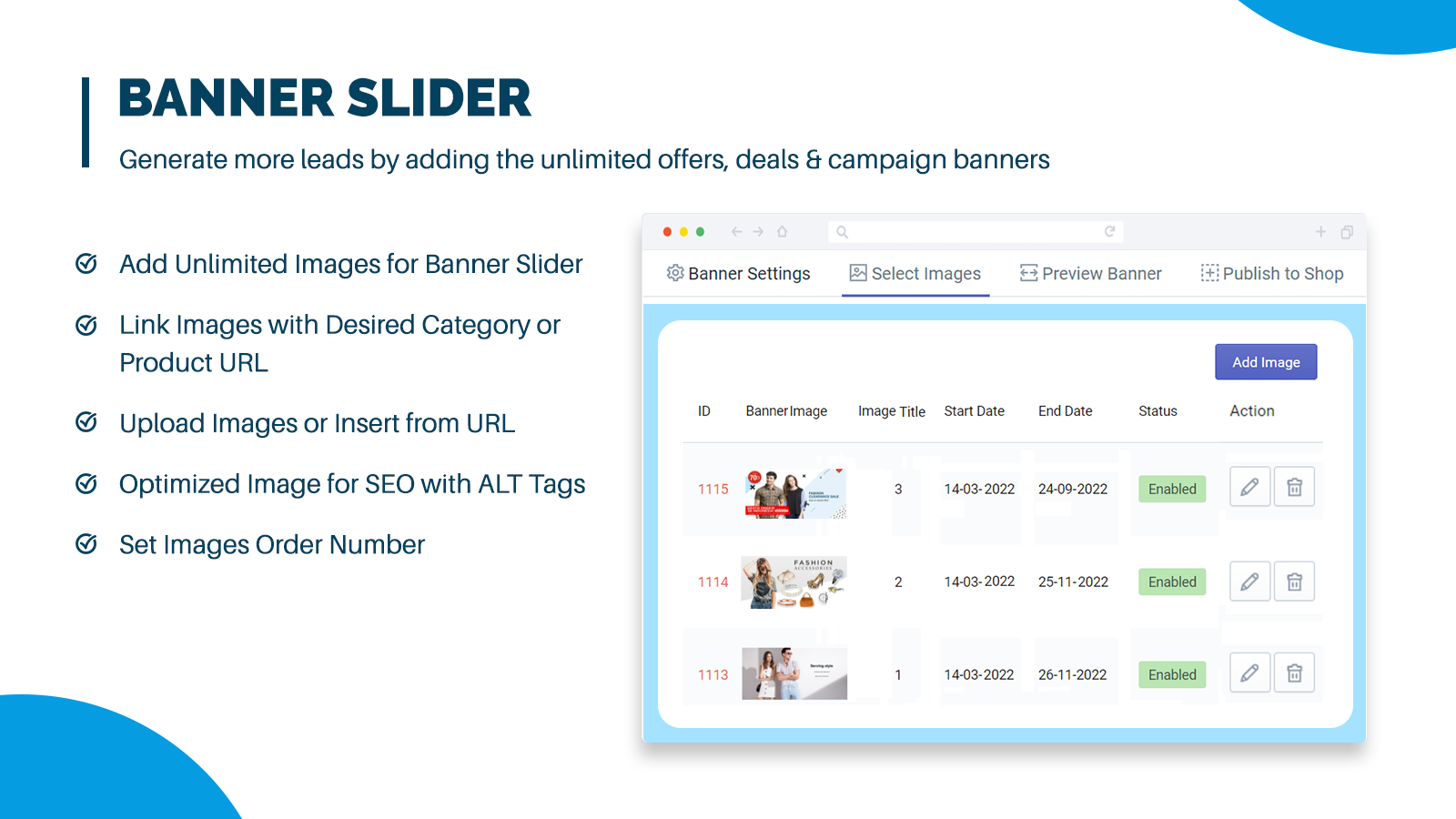 Télécharger une Image pour le Slider de Bannières