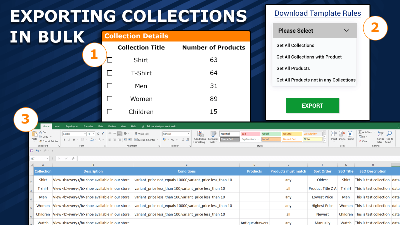 Exportation des collections en vrac