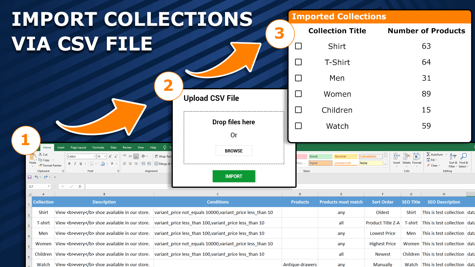 通过CSV文件导入商品系列