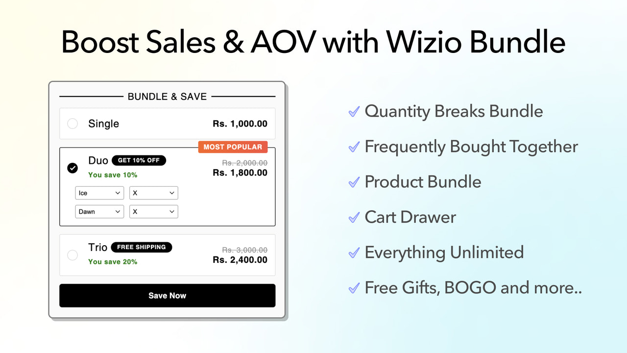 Wizio Bundle ‑ Quantity Breaks Screenshot