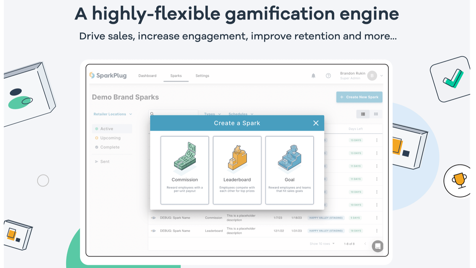 Crea incentivos personalizados con tablas de clasificación y concursos de ventas