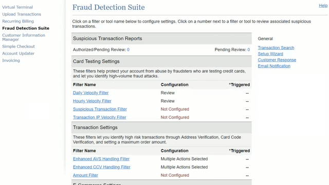 Proteção contra fraude com o Advanced Fraud Detection Suite.