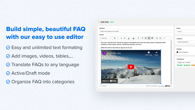 Construa uma FAQ simples e bonita com nosso editor fácil de usar