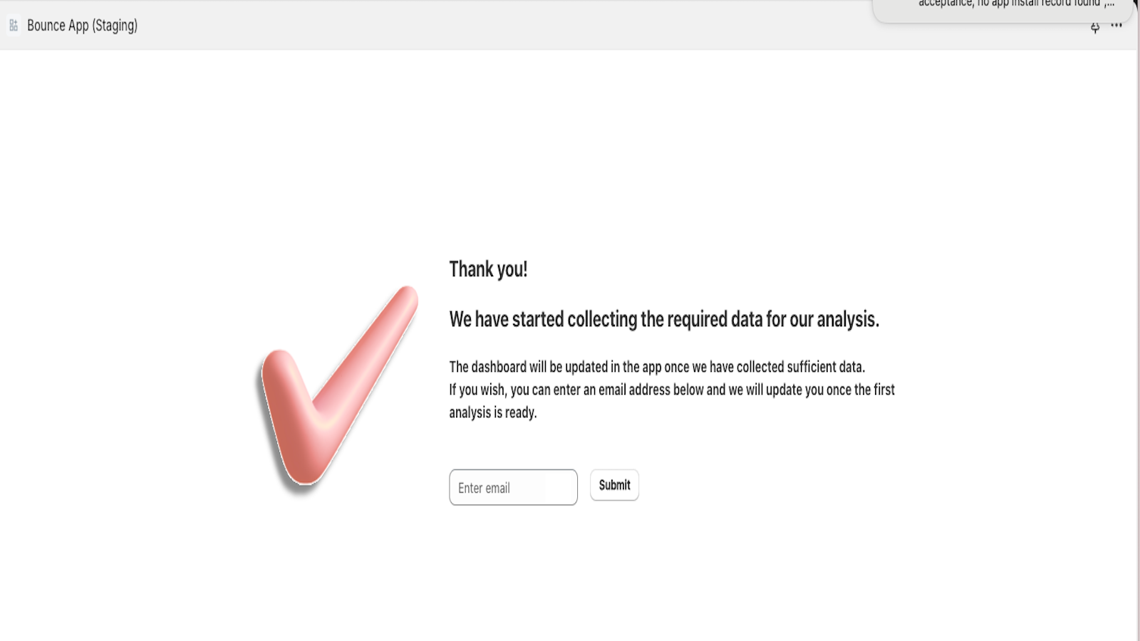 Bounce Payment Health Analysis Screenshot