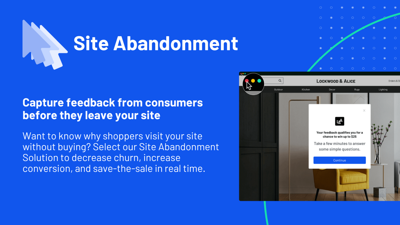 Site Abandonment: capture feedback before users leave your site