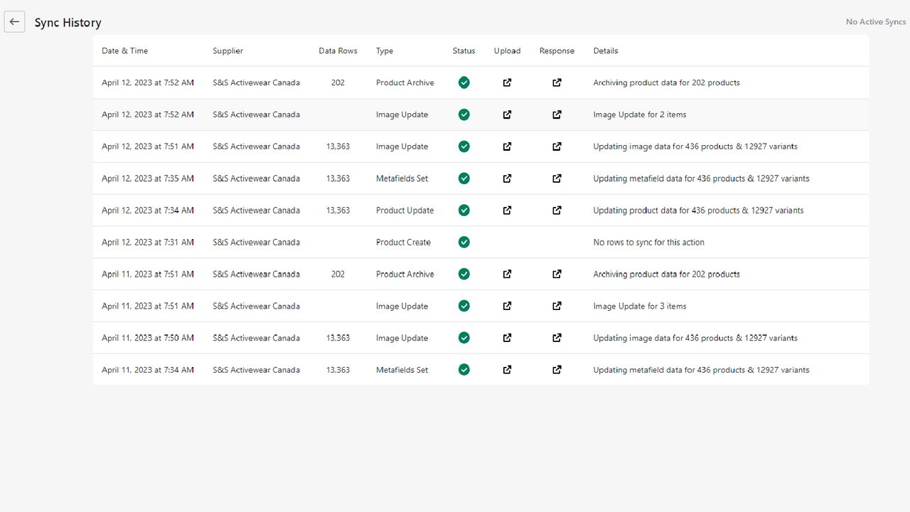 Volg & bewaak alle datasynchronisaties