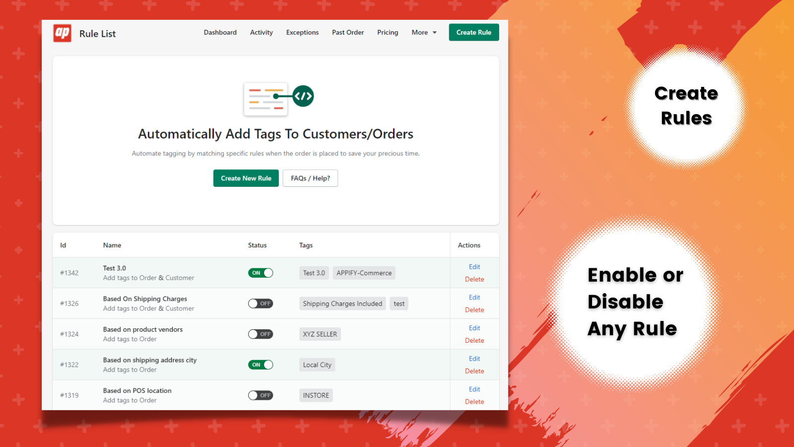 Taggify ‑ Customer & Orders Screenshot