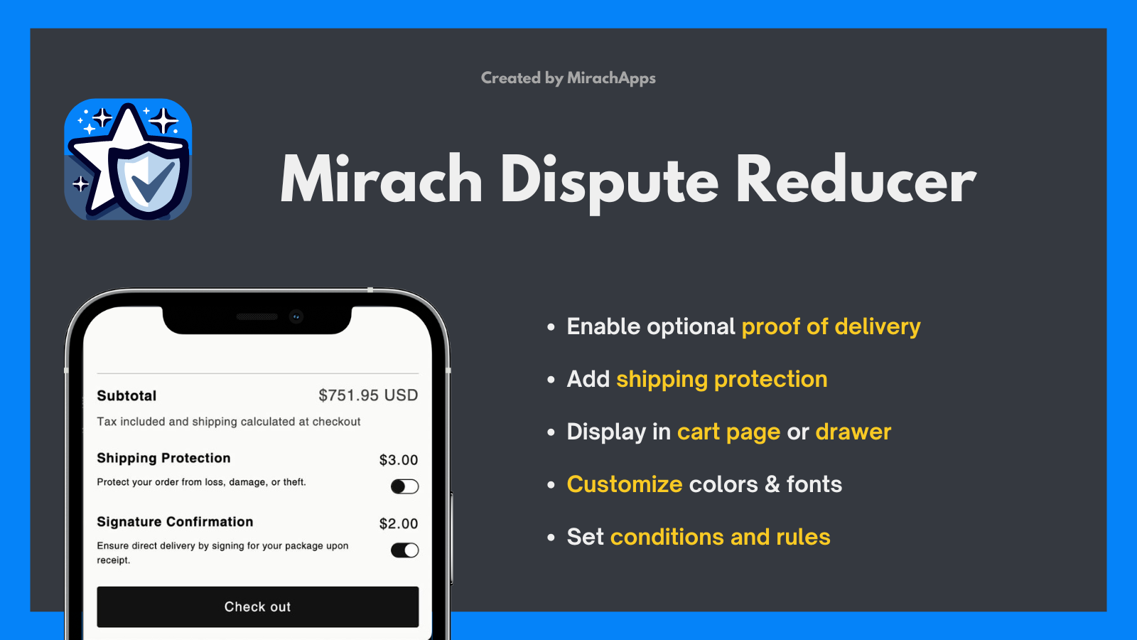 Mirach送货签收和运输保护