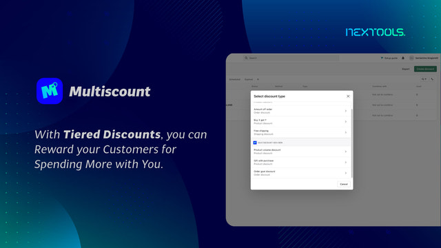 multiscount: descuento acumulable y escalonado