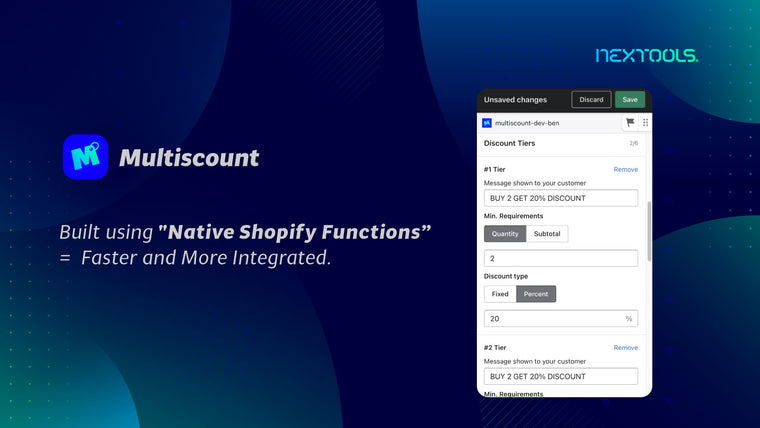 Multiscount: Tiered Discounts Screenshot