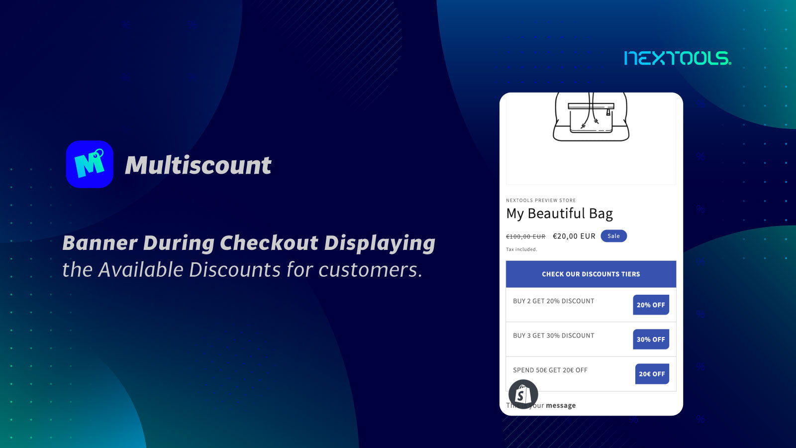 Multiscount: Tiered Discounts Screenshot